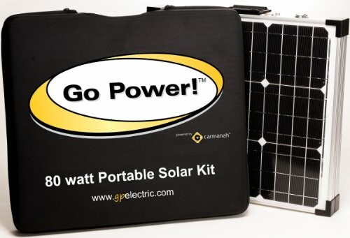 Go Power 80 watt portable solar kit with carrying case