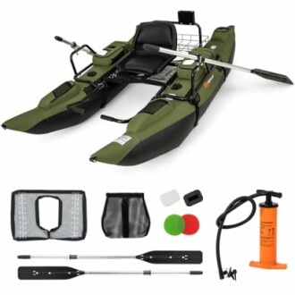 Goplus Inflatable Fishing Float Tube