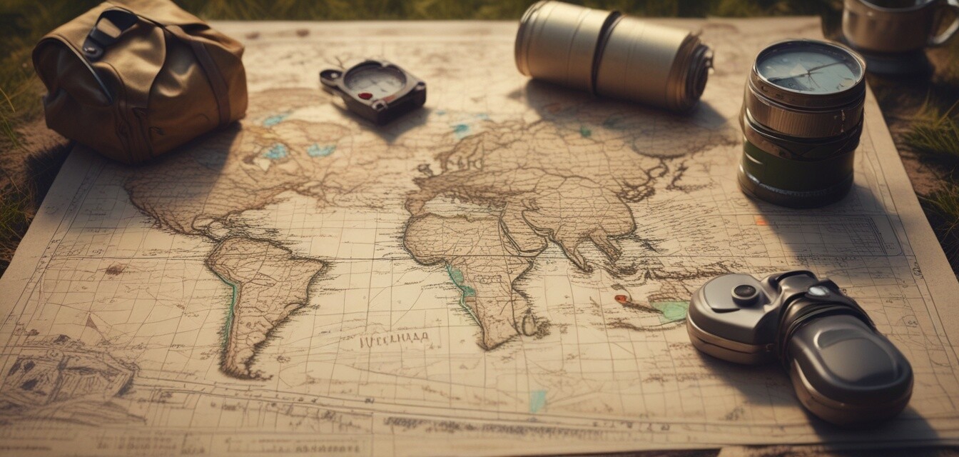 Map used for camping navigation