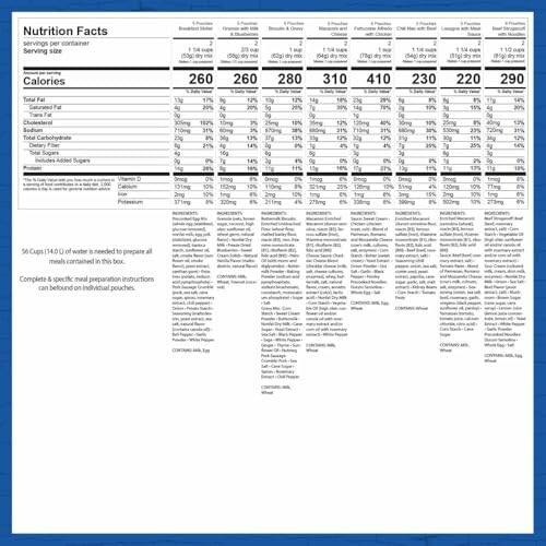 Nutrition facts label with detailed information.