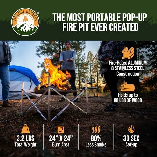 Fireside Outdoor Pop-Up Fire Pit