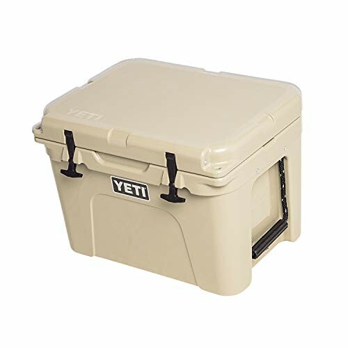 YETI Tundra cooler in beige color.
